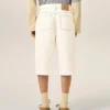 White Cotton Wide Fit Shorts