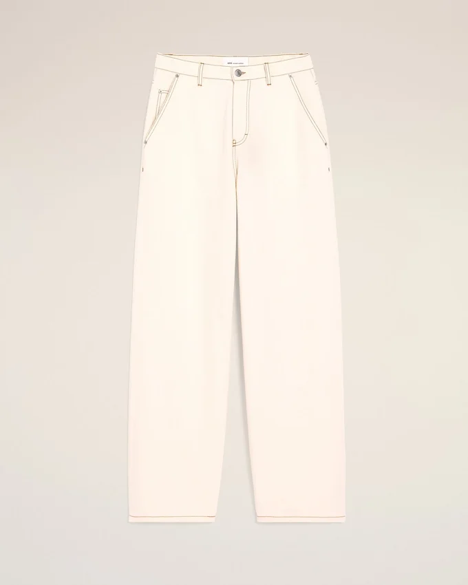 White Cotton Wide Fit Trousers White Cotton Wide Fit Trousers