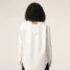 White Cotton Worker Buttoned Jacket White Cotton Worker Buttoned Jacket