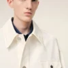 White Cotton Worker Jacket