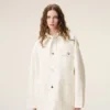 White Cotton Worker Jacket