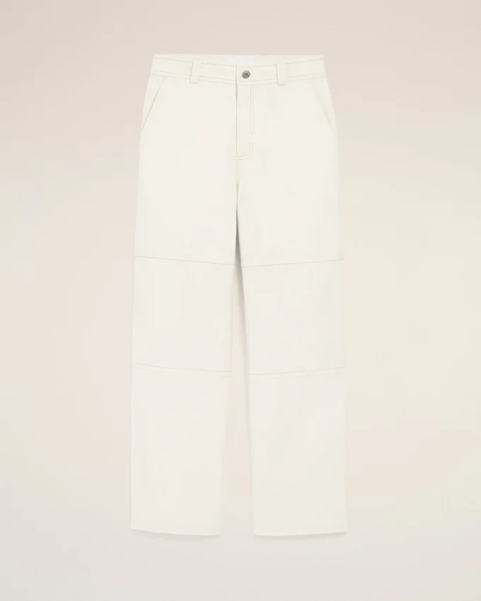 White Cotton Worker Trousers White Cotton Worker Trousers