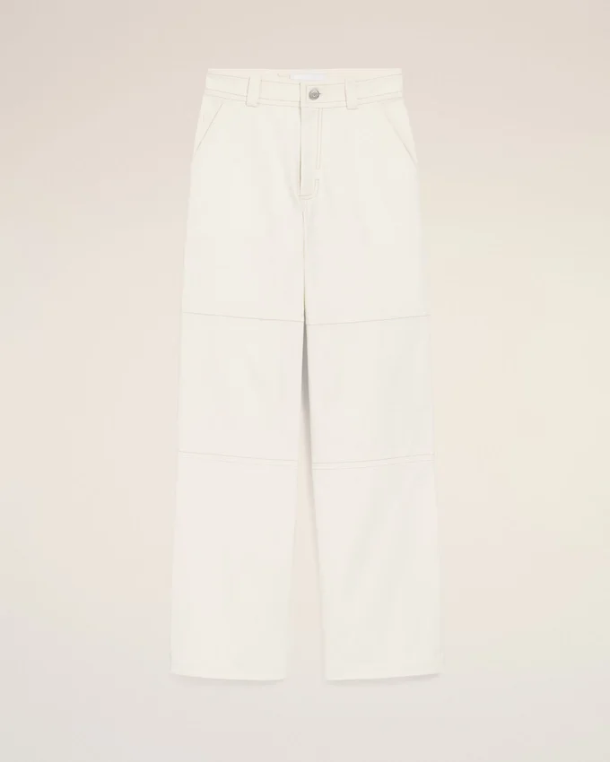 White Cotton Worker Trousers White Cotton Worker Trousers