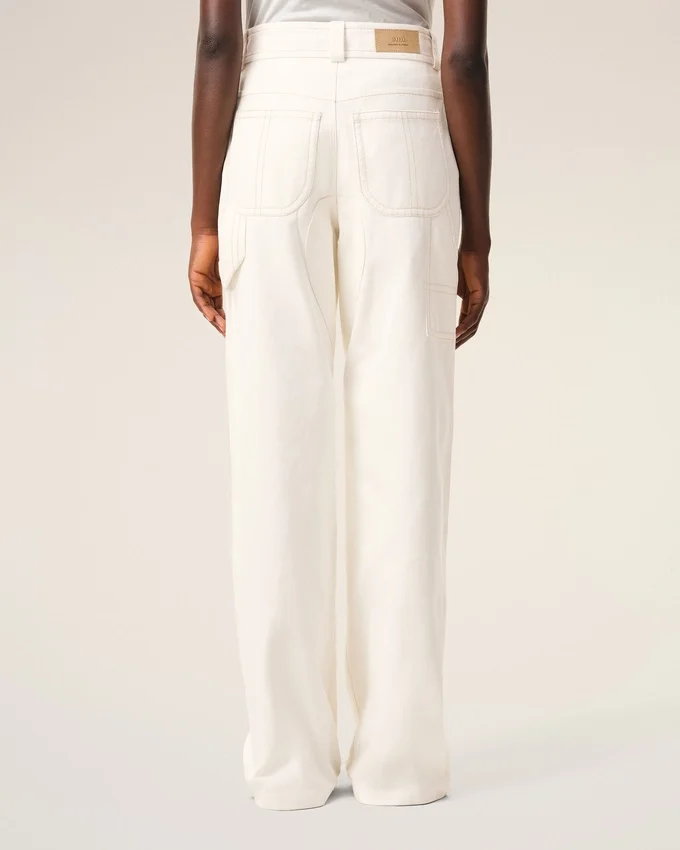 White Cotton Worker Trousers White Cotton Worker Trousers