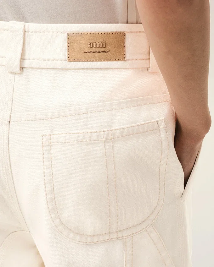 White Cotton Worker Trousers White Cotton Worker Trousers