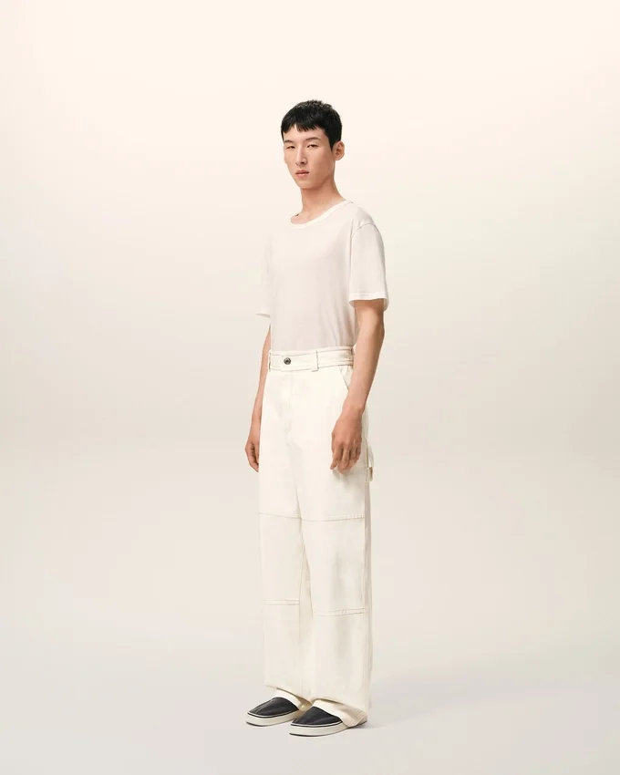 White Cotton Worker Trousers White Cotton Worker Trousers