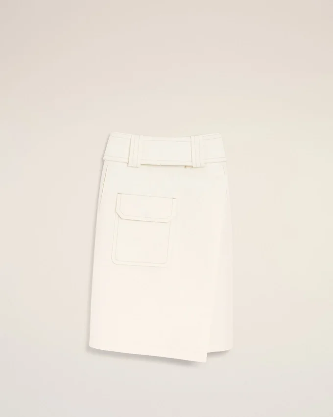 White Cotton Wrap Skirt White Cotton Wrap Skirt