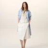 White Cotton Wrap Skirt White Cotton Wrap Skirt