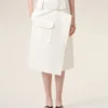 White Cotton Wrap Skirt White Cotton Wrap Skirt