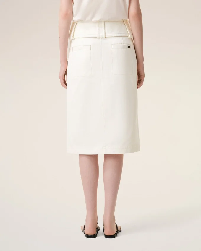 White Cotton Wrap Skirt White Cotton Wrap Skirt