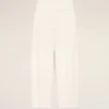 White Cotton Wrapped Belted Ballon Fit Jeans