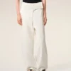 White Cotton Wrapped Belted Ballon Fit Jeans