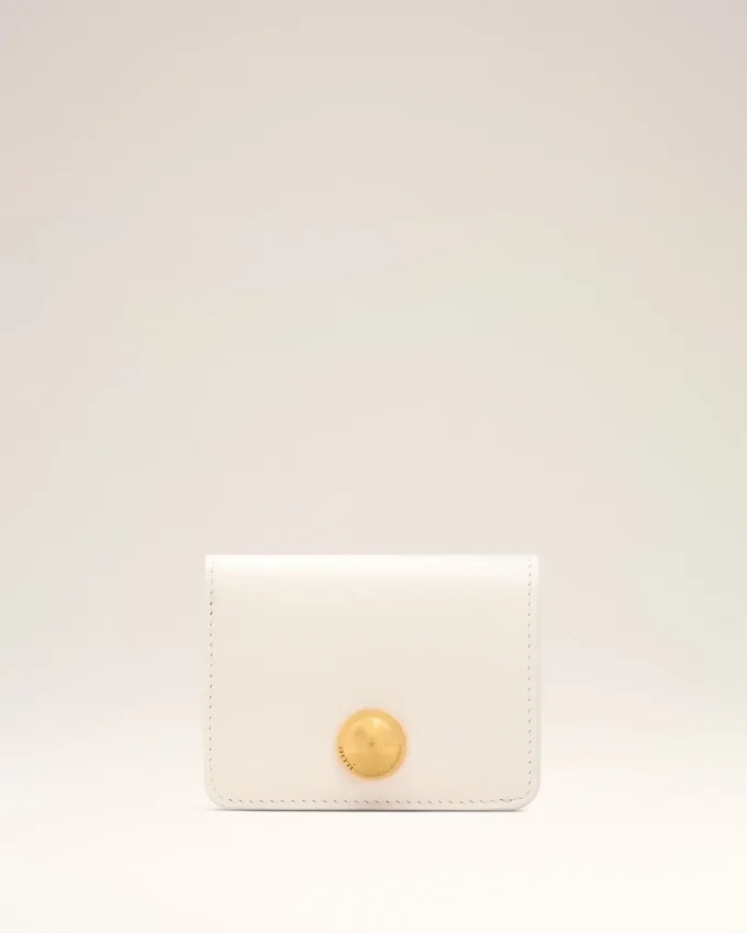White Cow Leather Carrousel Folded Wallet White Cow Leather Carrousel Folded Wallet