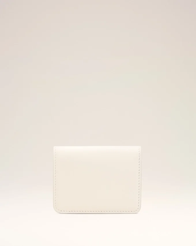 White Cow Leather Carrousel Folded Wallet White Cow Leather Carrousel Folded Wallet