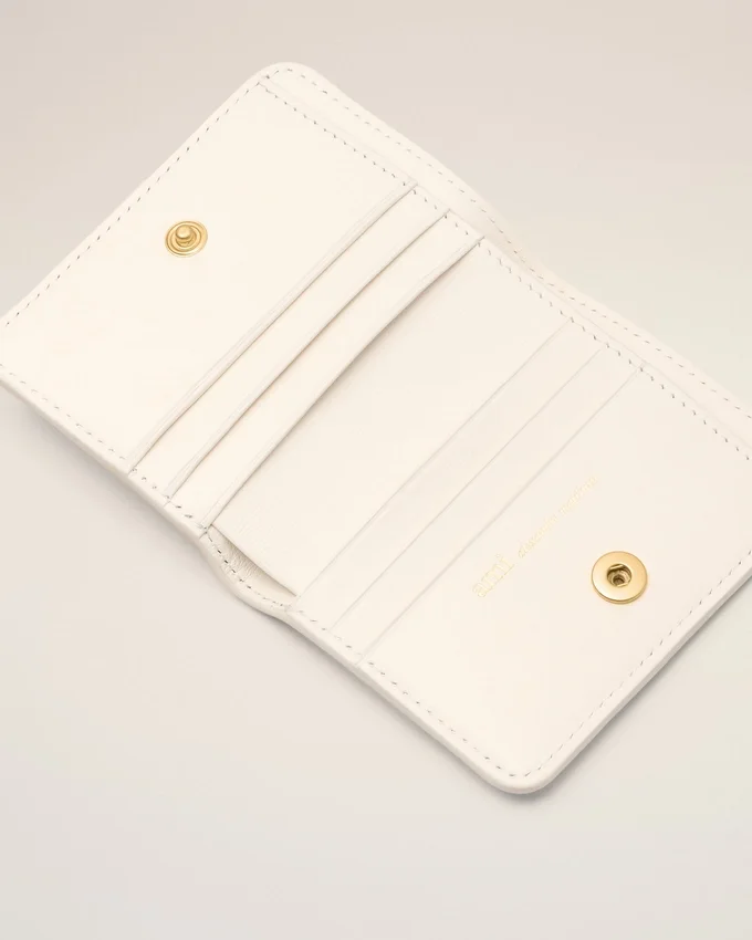 White Cow Leather Carrousel Folded Wallet White Cow Leather Carrousel Folded Wallet