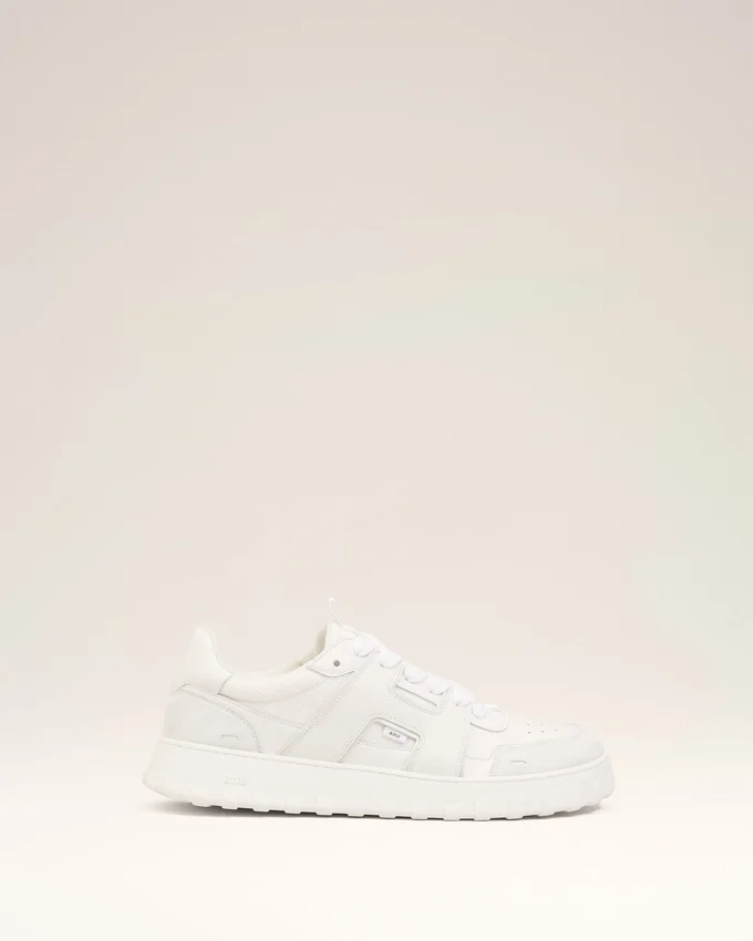 White Cowhide Leather a Walk Sneakers White Cowhide Leather a Walk Sneakers