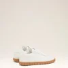 White Cowhide Leather Step Sneakers White Cowhide Leather Step Sneakers