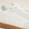 White Cowhide Leather Step Sneakers White Cowhide Leather Step Sneakers