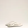 White Lamb Leather Pointed Toe Flip Flops White Lamb Leather Pointed Toe Flip Flops