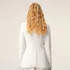 White Linen Double Breasted Jacket
