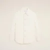 White Nylon Padded Buttoned Jacket White Nylon Padded Buttoned Jacket