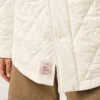 White Nylon Padded Buttoned Jacket White Nylon Padded Buttoned Jacket