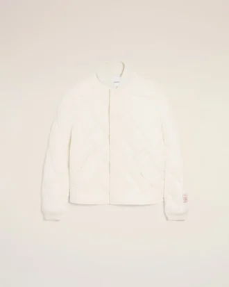 white nylon padded jacket 1 330x413 - White Nylon Padded Jacket