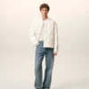 White Nylon Padded Jacket
