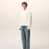 White Nylon Padded Jacket