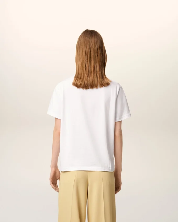 White Organic Cotton Ami De Coeur T-Shirt White Organic Cotton Ami De Coeur T-Shirt