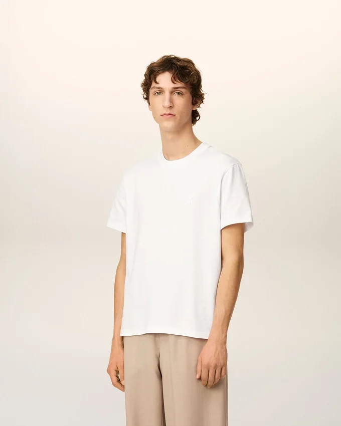 White Organic Cotton Ami De Coeur T-Shirt White Organic Cotton Ami De Coeur T-Shirt