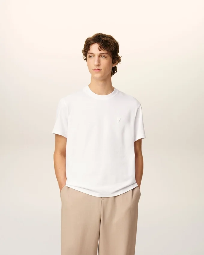 White Organic Cotton Ami De Coeur T-Shirt White Organic Cotton Ami De Coeur T-Shirt