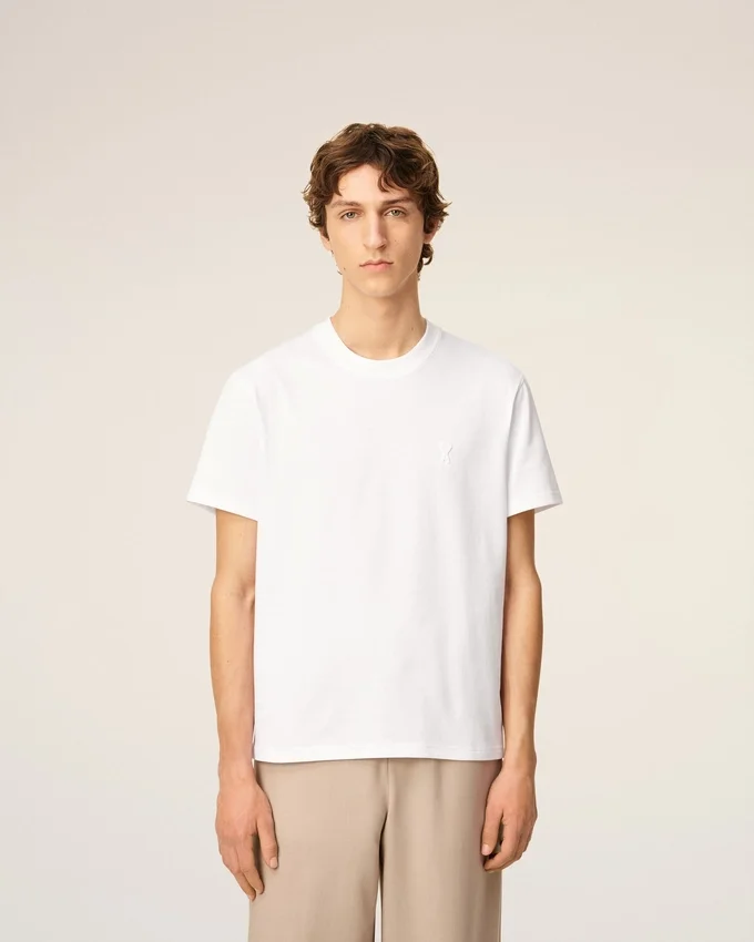 White Organic Cotton Ami De Coeur T-Shirt White Organic Cotton Ami De Coeur T-Shirt
