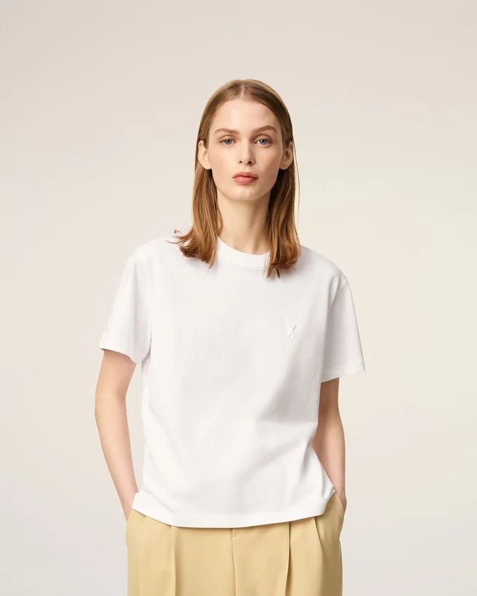 White Organic Cotton Ami De Coeur T-Shirt White Organic Cotton Ami De Coeur T-Shirt