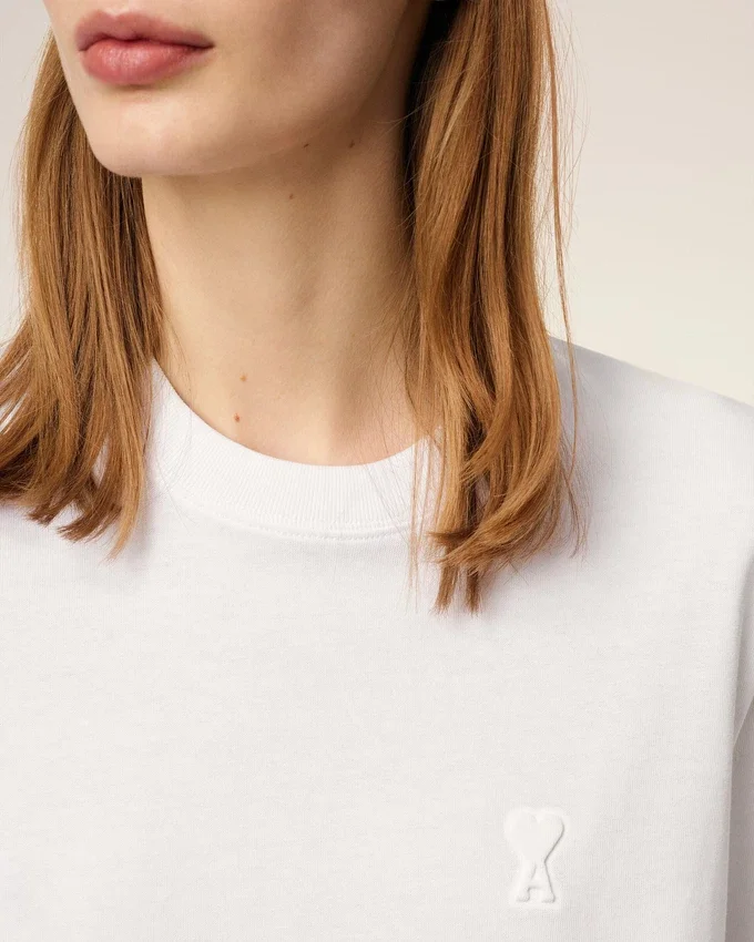 White Organic Cotton Ami De Coeur T-Shirt White Organic Cotton Ami De Coeur T-Shirt