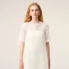 White Silk Mini Trapeze Dress White Silk Mini Trapeze Dress