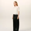 White Silk Short Sleeves Sheer with Undertop Top White Silk Short Sleeves Sheer with Undertop Top
