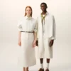 White Striped Cotton Ami De Coeur Boxy Shirt White Striped Cotton Ami De Coeur Boxy Shirt