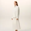White Striped Cotton Ami De Coeur Boxy Shirt White Striped Cotton Ami De Coeur Boxy Shirt