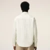 White Striped Cotton Ami De Coeur Boxy Shirt White Striped Cotton Ami De Coeur Boxy Shirt
