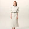 White Striped Cotton Ami De Coeur Boxy Shirt White Striped Cotton Ami De Coeur Boxy Shirt