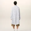 White Striped Cotton Ami De Coeur Wide Shirt Dress White Striped Cotton Ami De Coeur Wide Shirt Dress