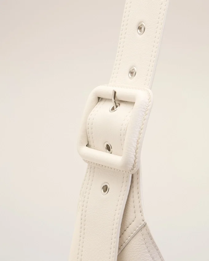 White Taurillon Leather Etienne Crossbody Bag White Taurillon Leather Etienne Crossbody Bag