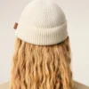 White Wool Ami Leather Label Beanie