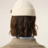 White Wool Ami Leather Label Beanie