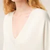 White Wool Short Sleeves V Neck Sweater White Wool Short Sleeves V Neck Sweater