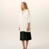White Wool Short Sleeves V Neck Sweater White Wool Short Sleeves V Neck Sweater
