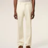 White Wool Straight Trousers White Wool Straight Trousers