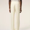 White Wool Straight Trousers White Wool Straight Trousers
