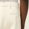 White Wool Straight Trousers White Wool Straight Trousers